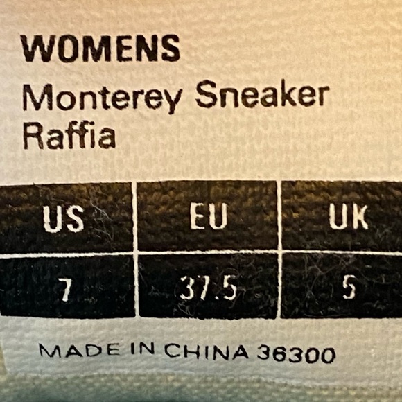 SEAVEES MONTEREY SNEAKER IN NATURAL WOVEN RAFFIA SIZE US 7 / EU 37.5 - Picture 9 of 11